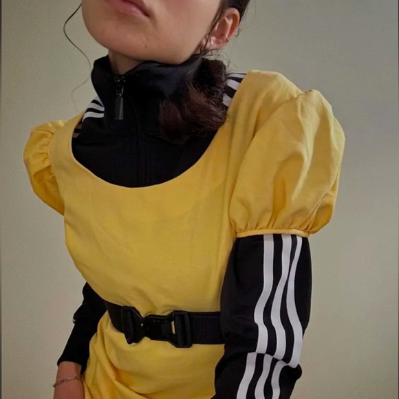 60s Puff sleeves mini dress - Picture 2 of 5